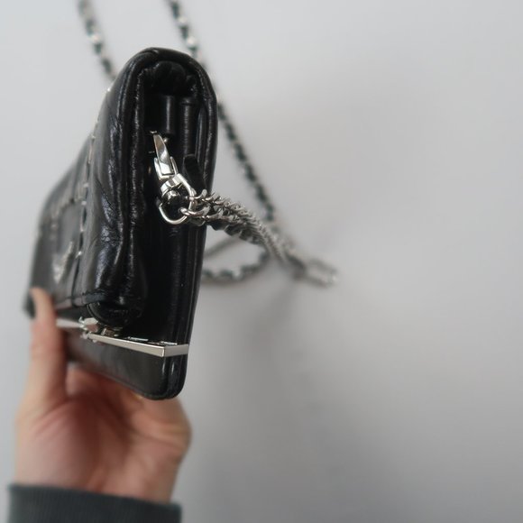 Zadig & Voltaire Black Crossbody Bag with Chain Strap and Edgy Design - Picture 10 of 10